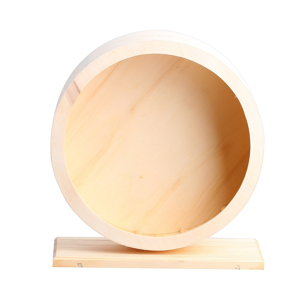 Hamster Cage Wheel - Roda Latihan Kayu Premium Senyap untuk