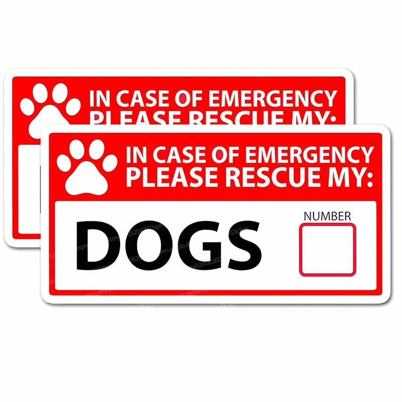 Pet Supplies First - (2 Lembar) Stiker Penyelamatan Anak Anjing