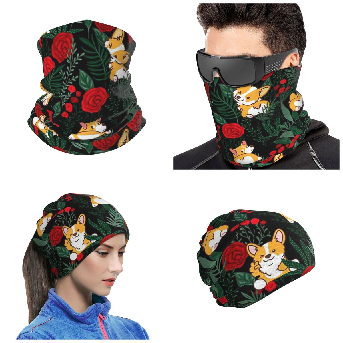 Dog Bandana Scarf - Penutup Leher Bandana Motif Anjing Corgi