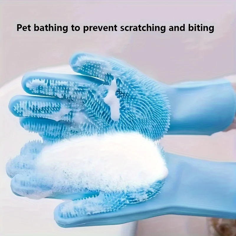 Pet Hair Remover Brush - Sarung Tangan Perawatan Hewan Peliharaan Silikon