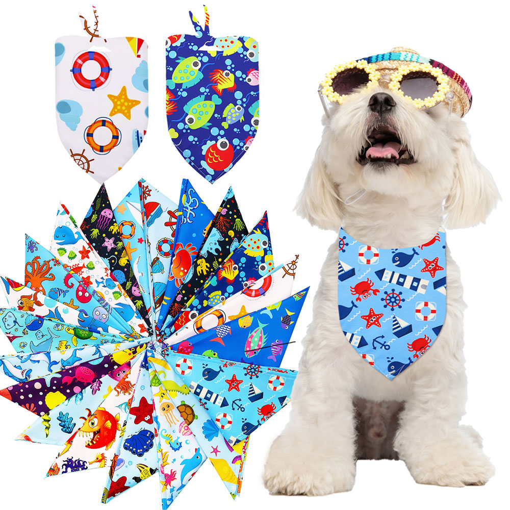 Dog Bandana Scarf - 50 Buah Syal Bandana Gaya Laut