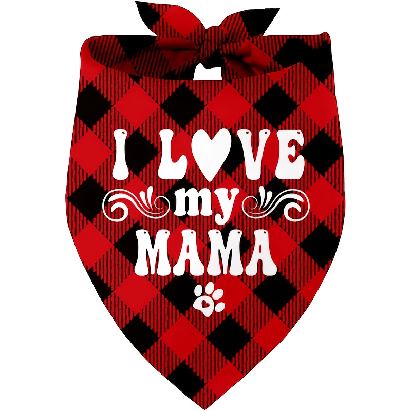 Bandana Anjing I Love My Mom,  - Dog Bandana Scarf ulasan dan harga