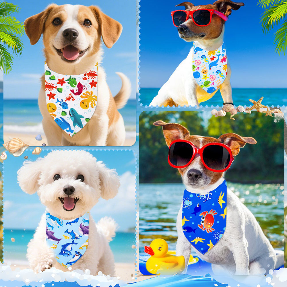 50 Buah Syal Bandana Gaya Laut - Dog Bandana Scarf ulasan dan harga