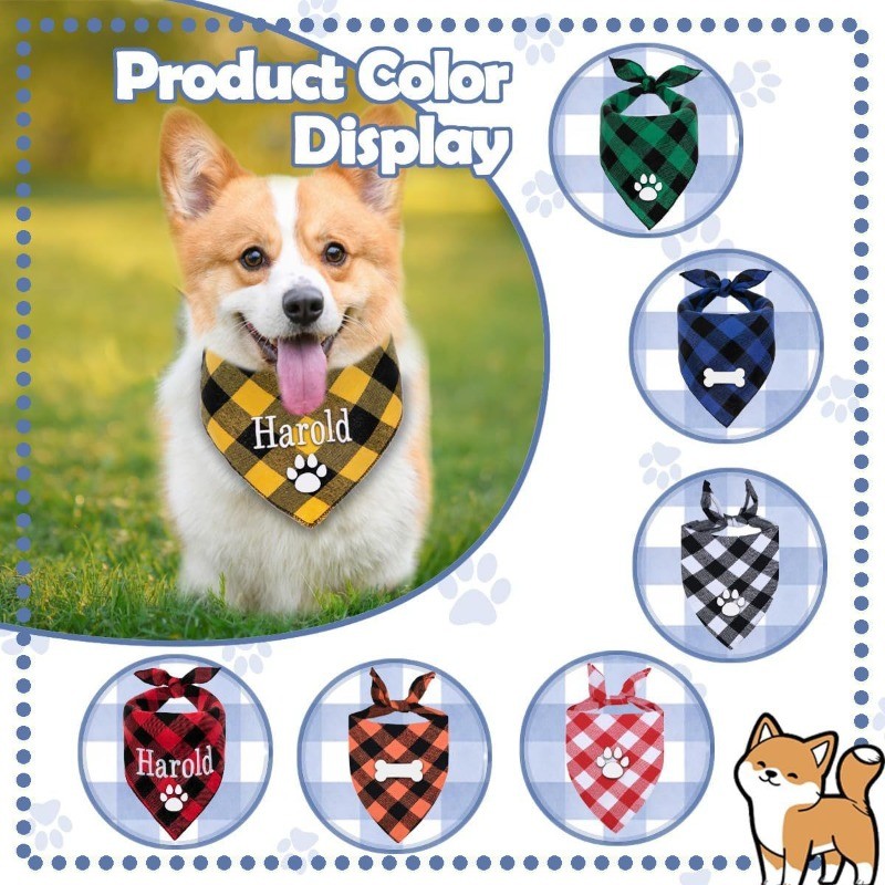Bandana Bordir Nama Anjing, Sy - Dog Bandana Scarf ulasan dan harga