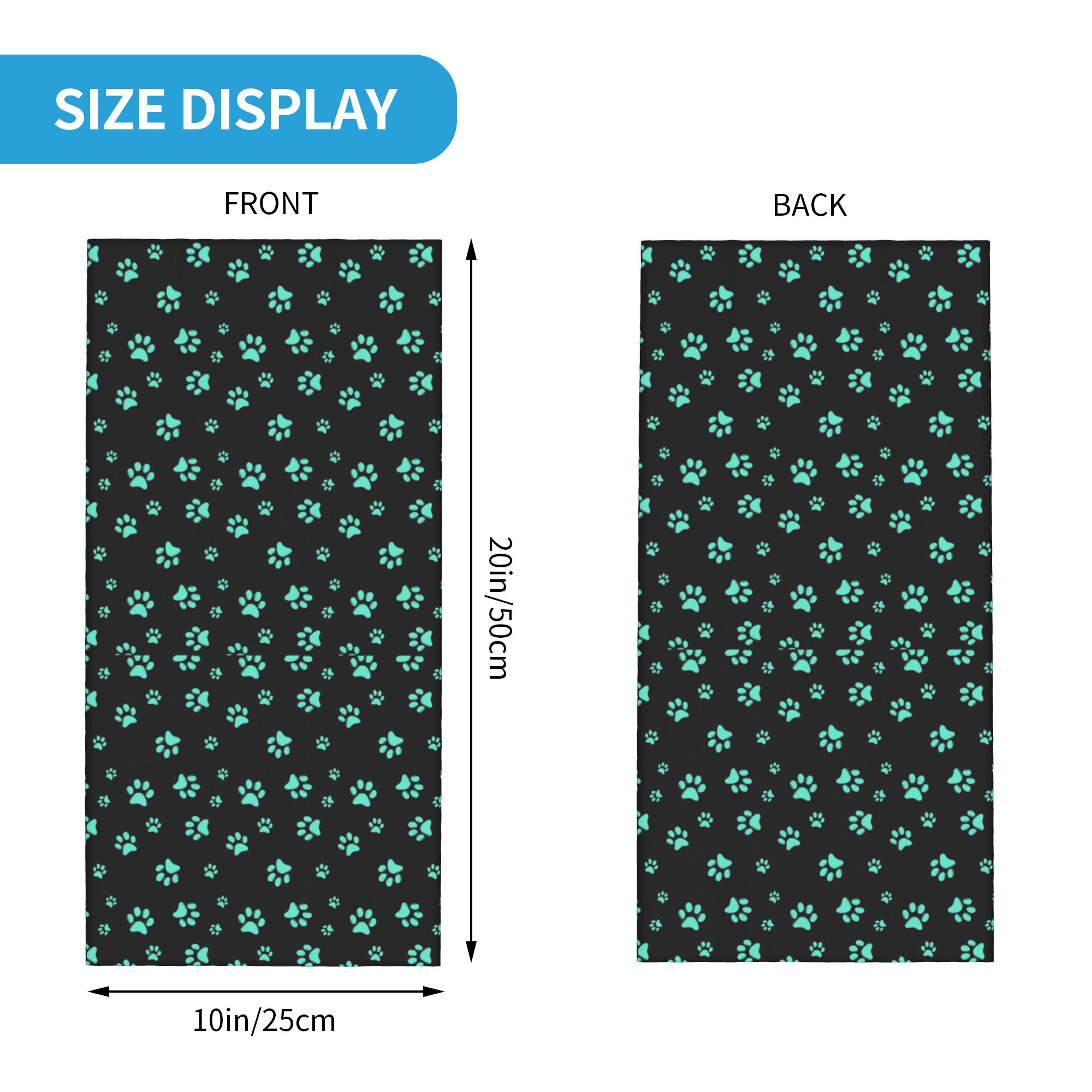 Bandana Leher Motif Jejak Kaki - Dog Bandana Scarf ulasan dan harga