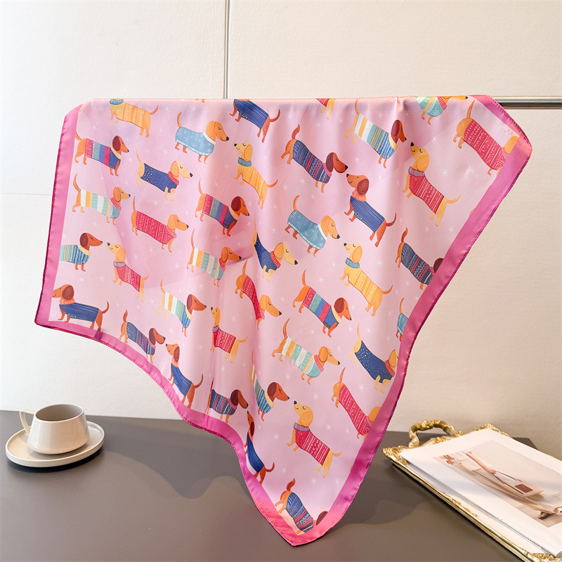 Syal Persegi Motif Anjing Katu - Dog Bandana Scarf ulasan dan harga